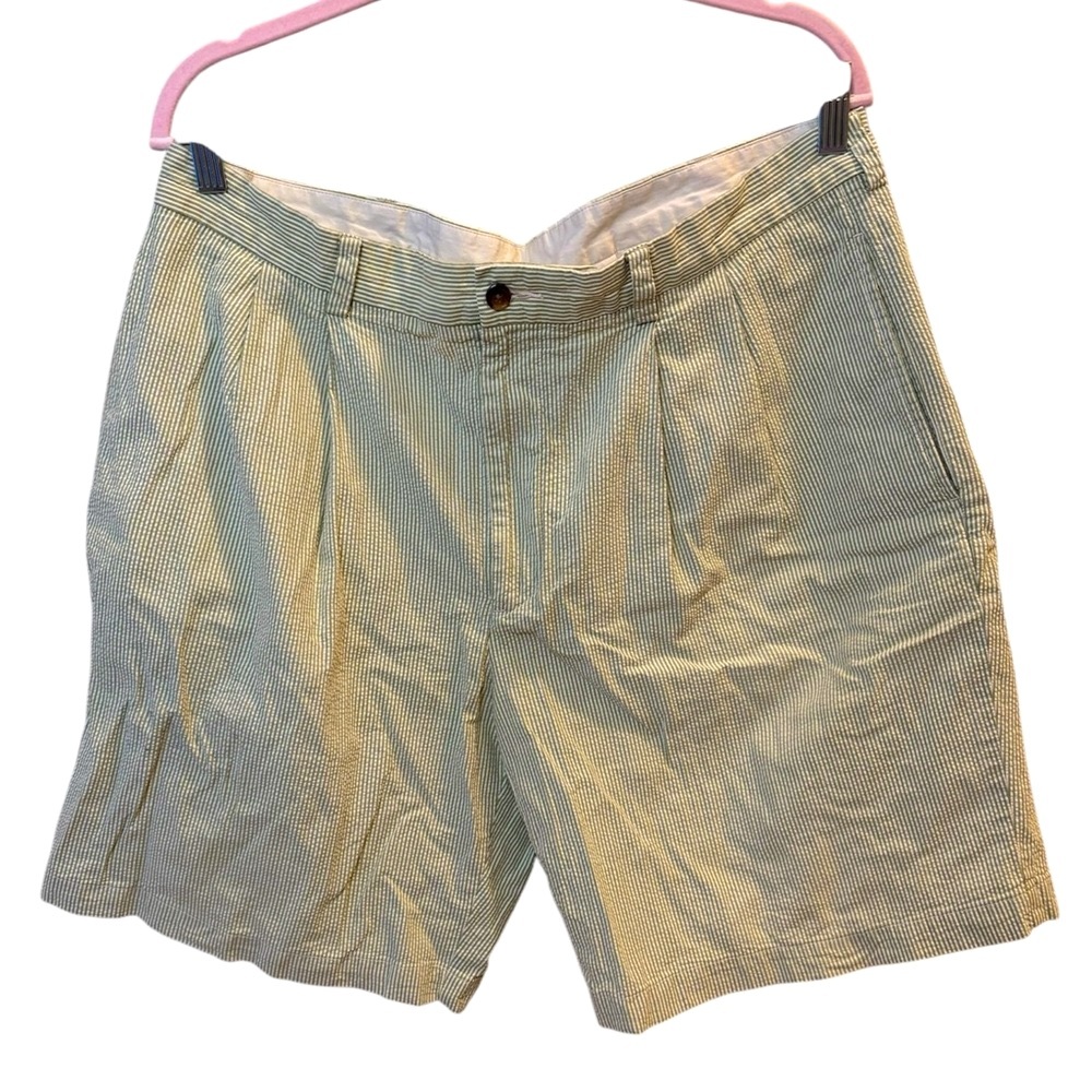 Men’s Classic Green Striped Brooks Brothers Shorts Size Waist 38